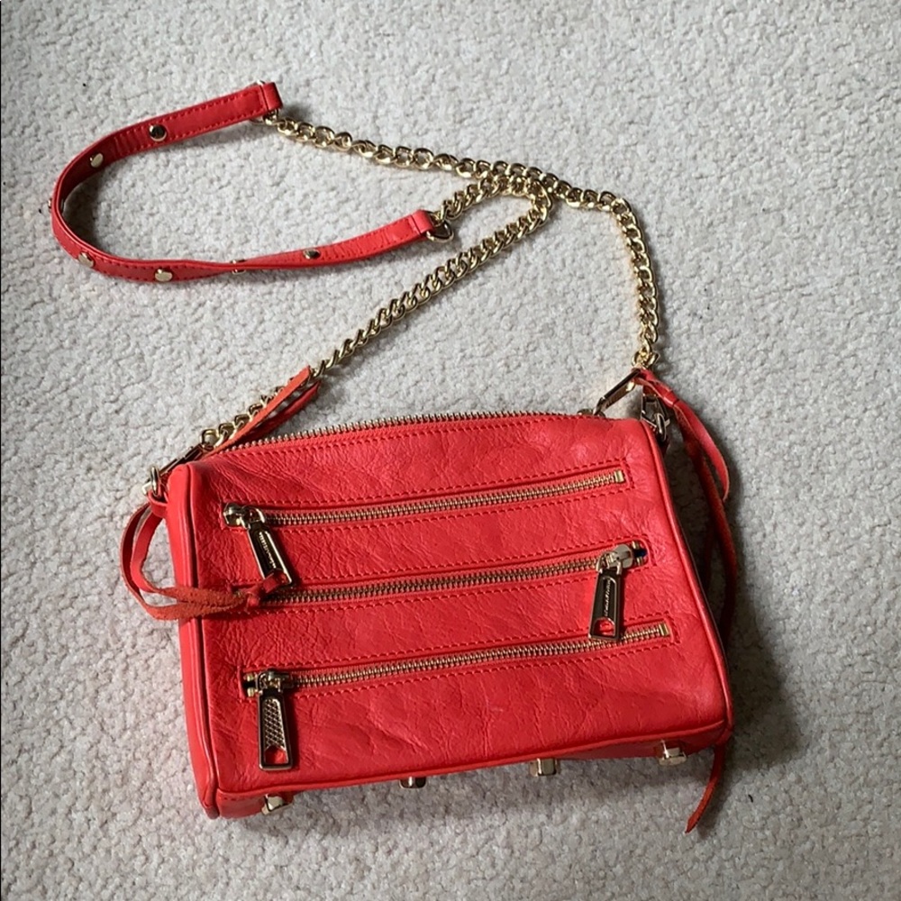 Rebecca Minkoff mini 5 zip crossbody red - Picture 6 of 6